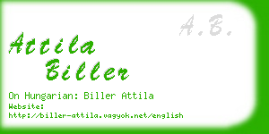 attila biller business card